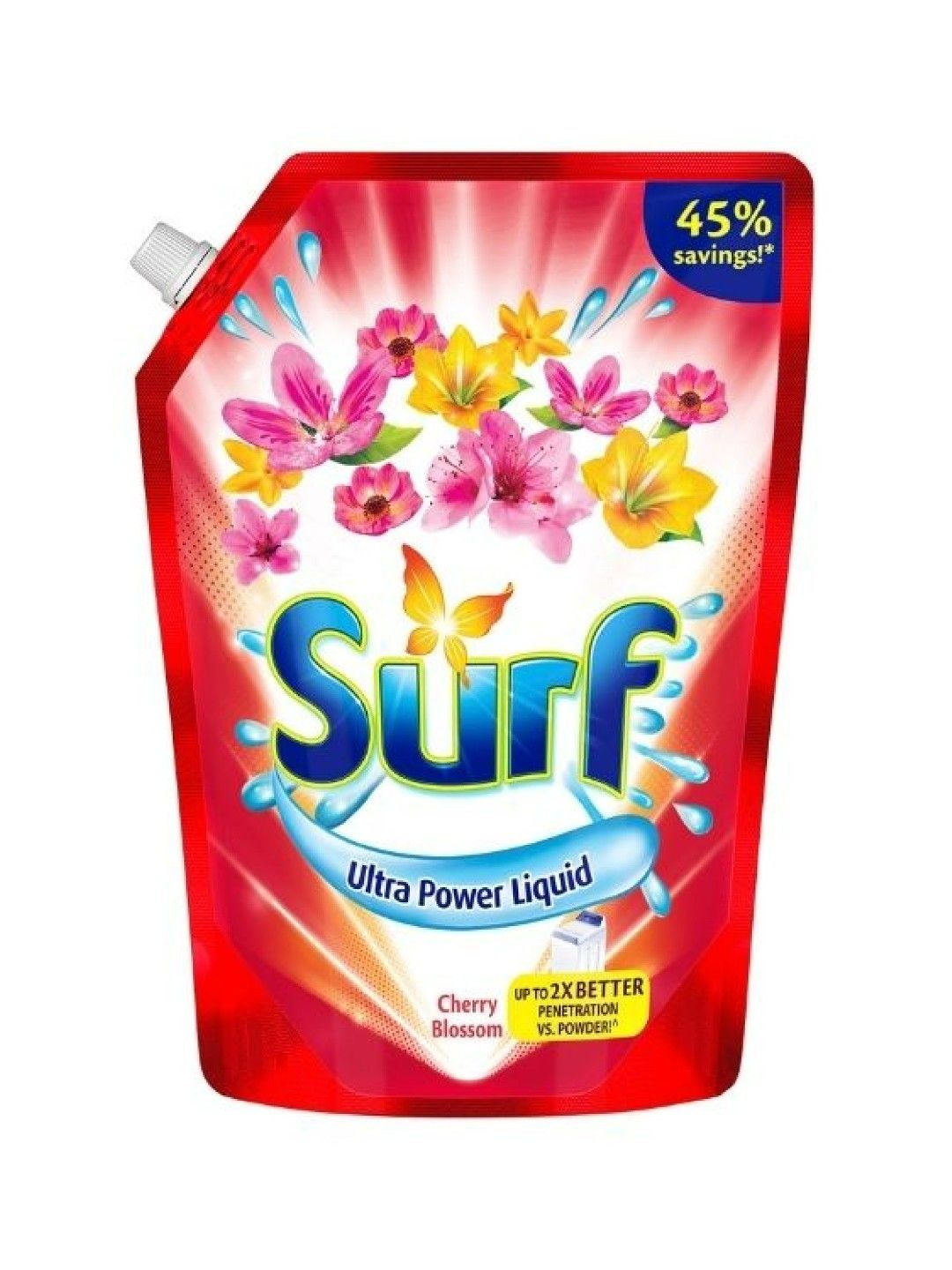 Surf Laundry Liquid Detergent Cherry Blossom Pouch L Edamama