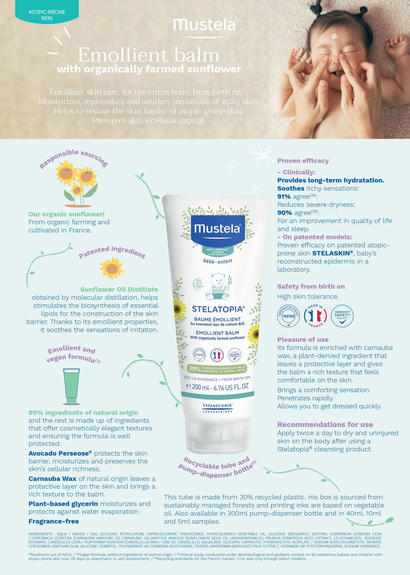 Mustela Stelatopia Emollient Balm Pack Ml Edamama