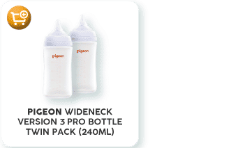 Pigeon Wideneck Version 3 PP Pro Bottle Twin Pack (240ml)