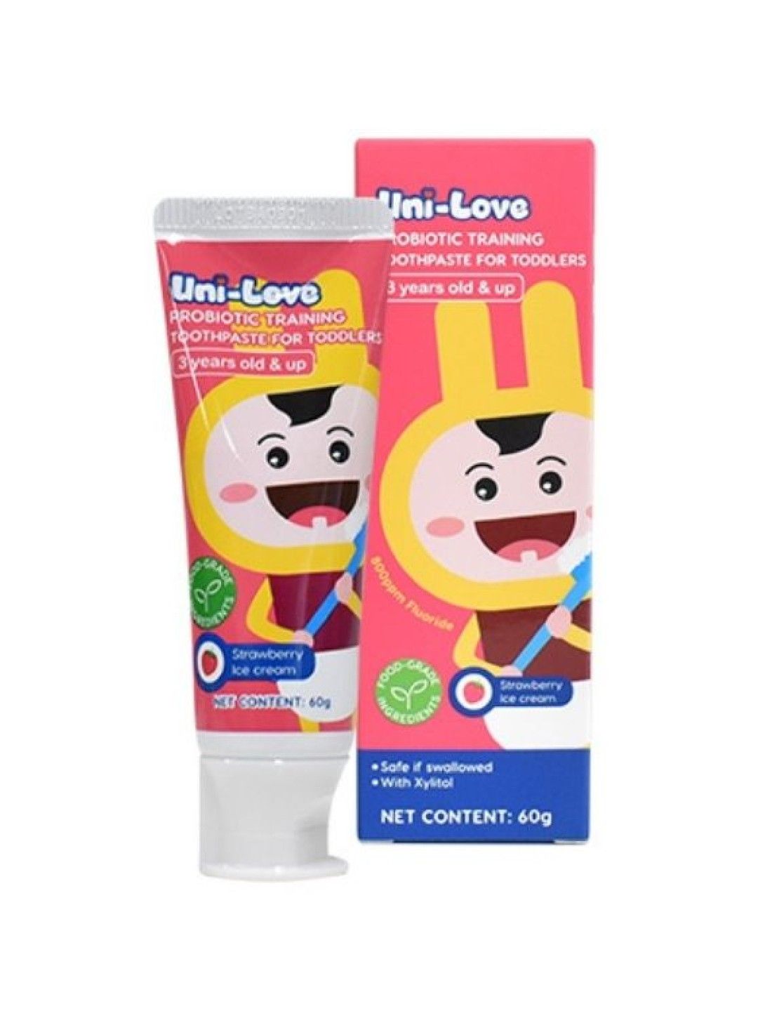 Uni-love Probiotic Training Toothpaste - Strawberry Ice Cream