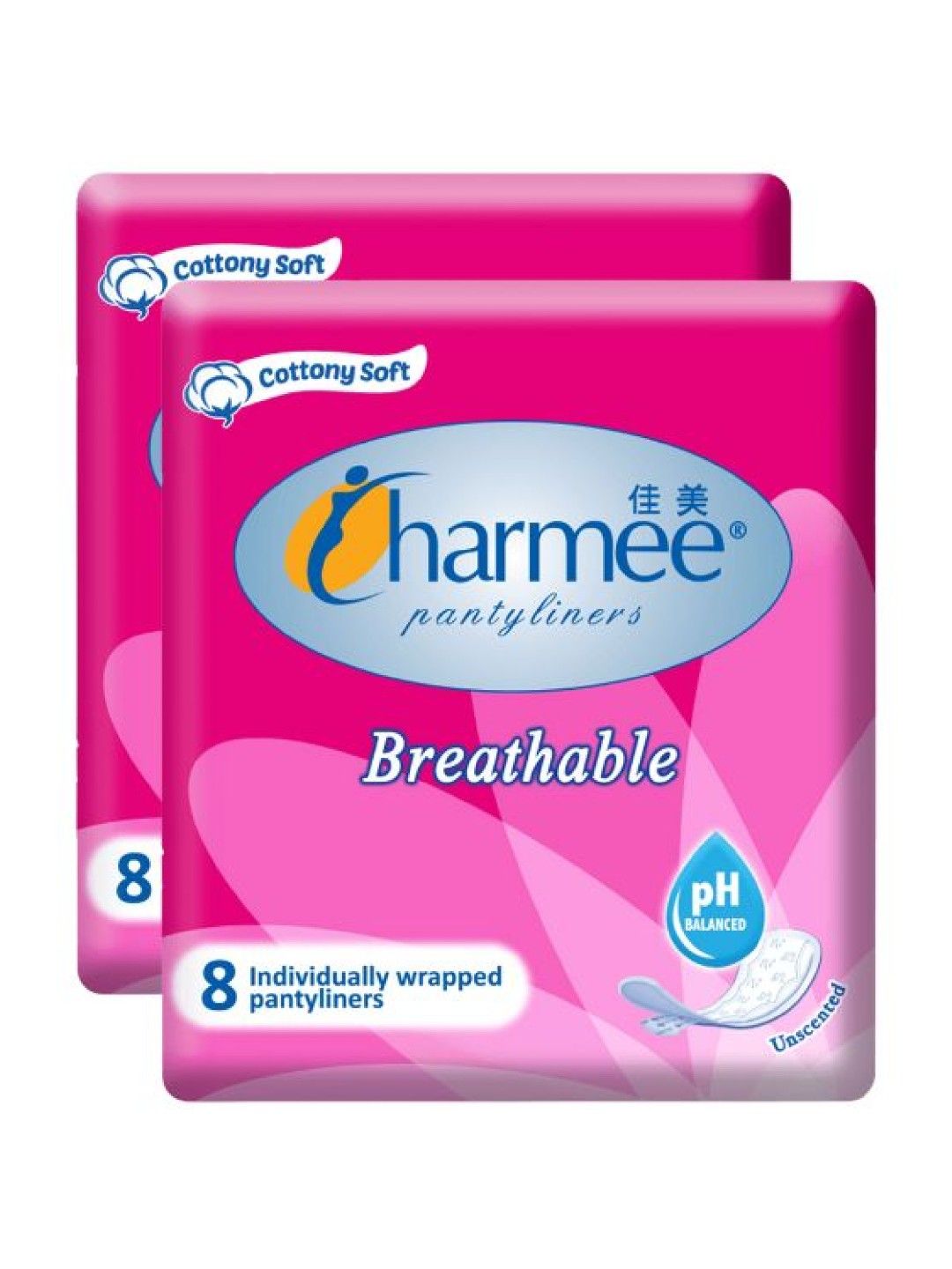 Charmee Breathable Unscented Pantyliner 8's (2-pack)