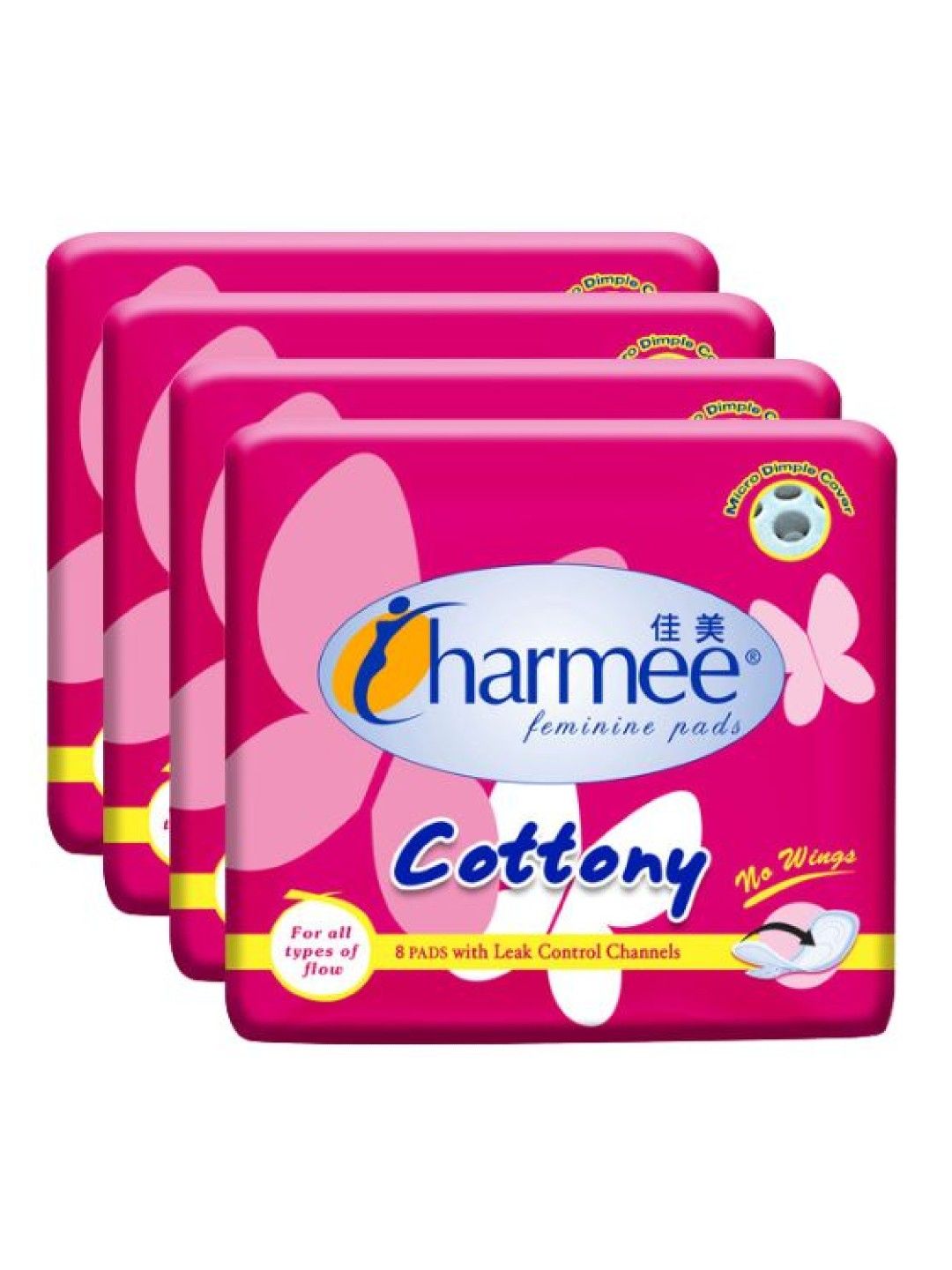 Charmee Cottony For All Types of Flow w/o wings Napkin 12's (4-pack)