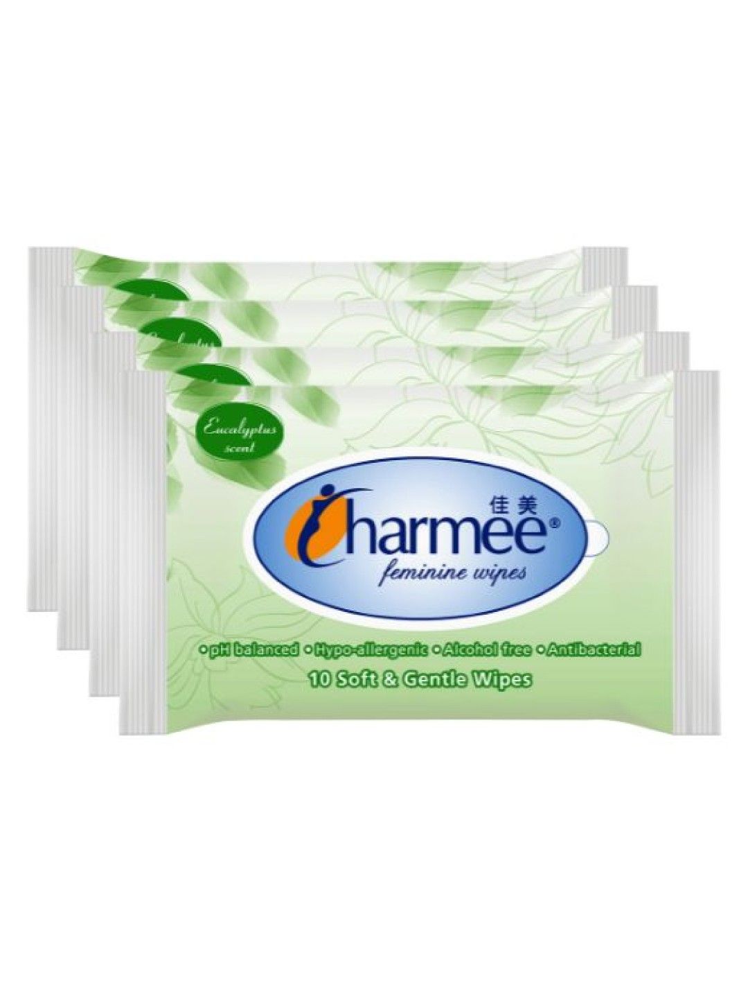 Charmee Feminine Wipes Mentholated 10's (4-pack)