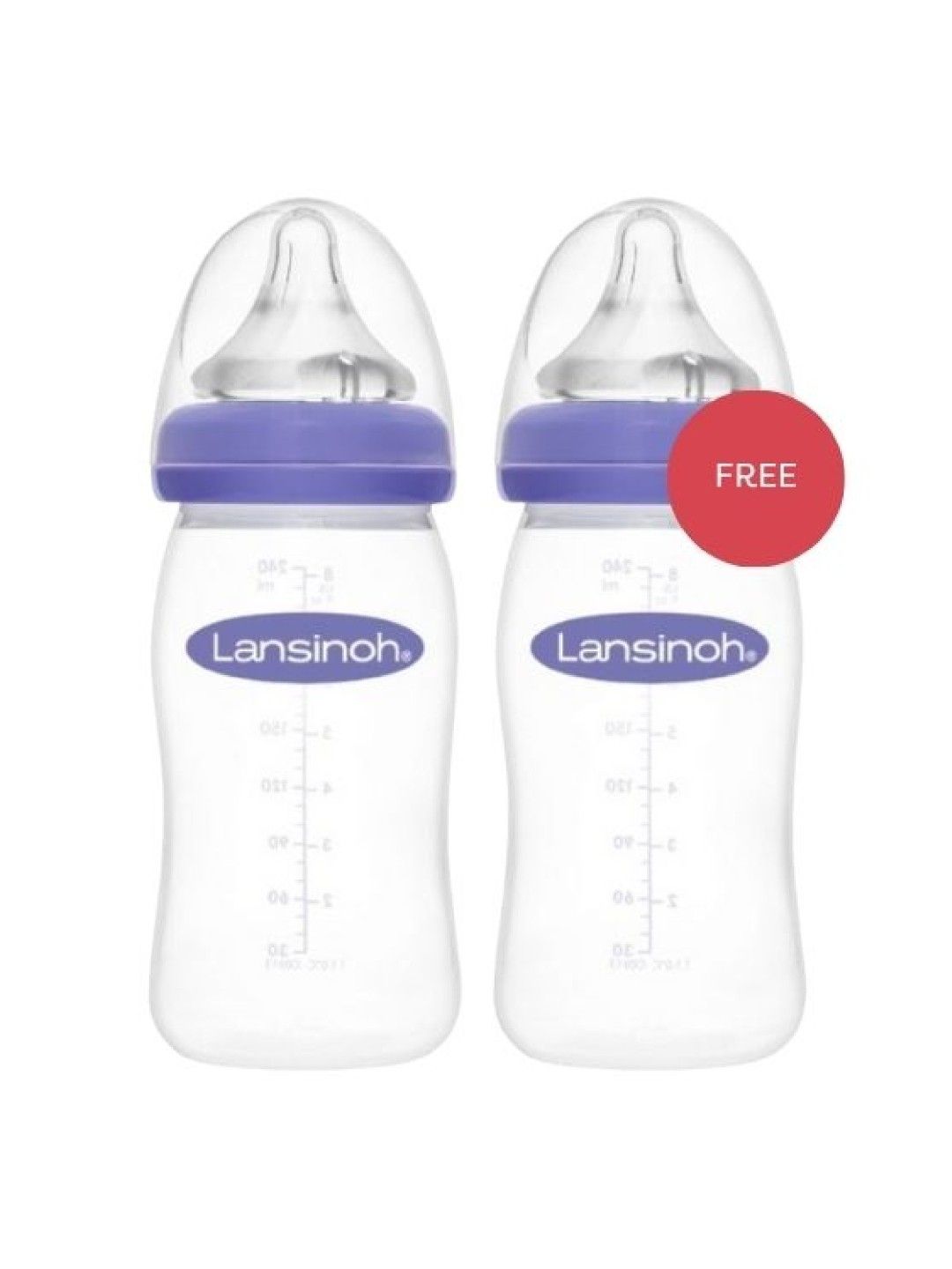 Lansinoh glass feeding bottle with NaturalWave® teat 240ml