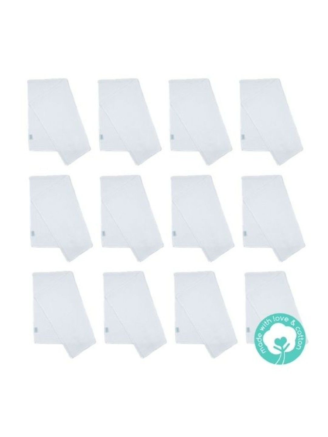 Beginnings Baby Birdseye Diaper (12 pcs) (No Color- Image 1)