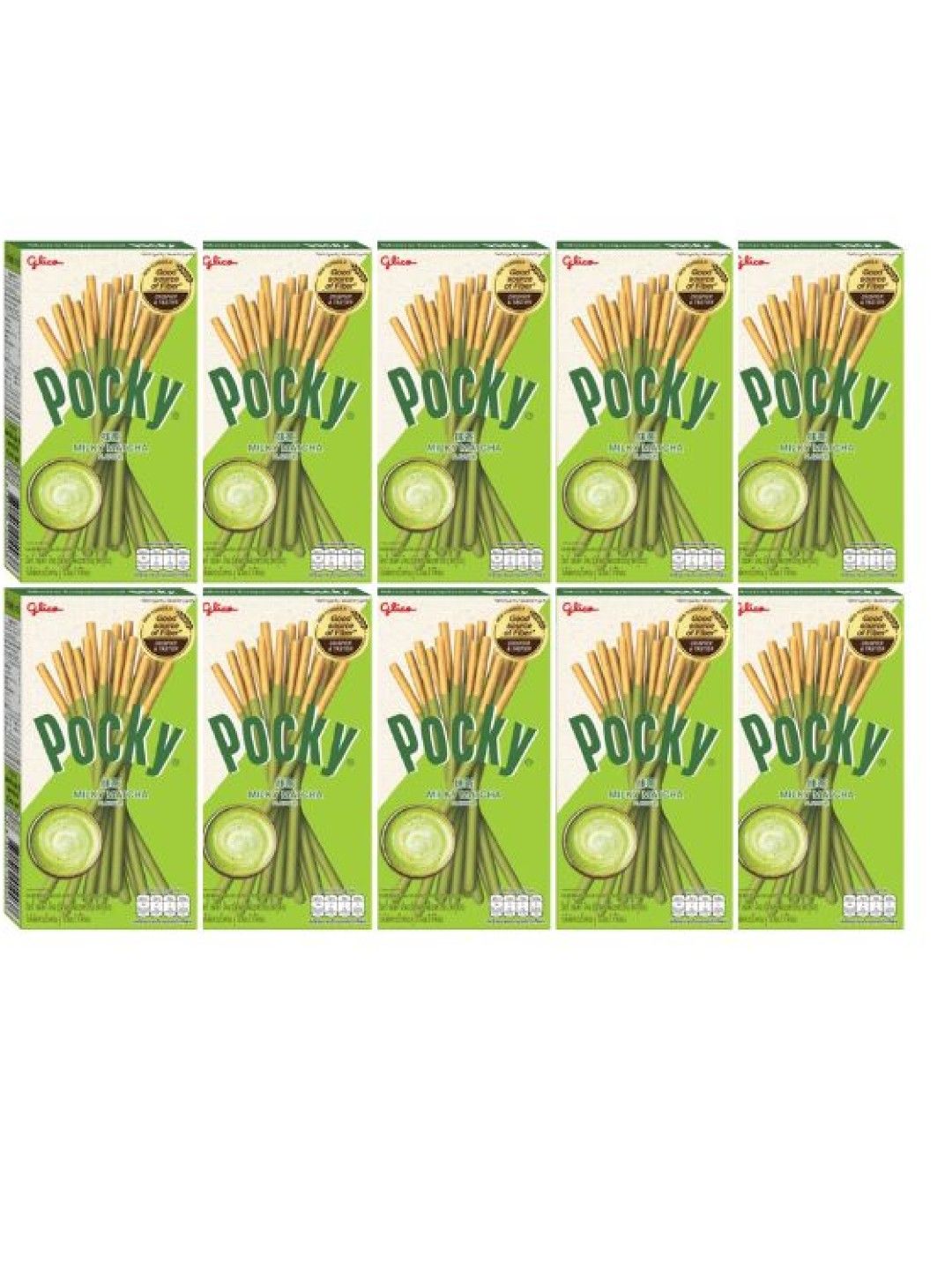 Pocky Milky Matcha Biscuit Sticks (Bundle of 10) (No Color- Image 1)