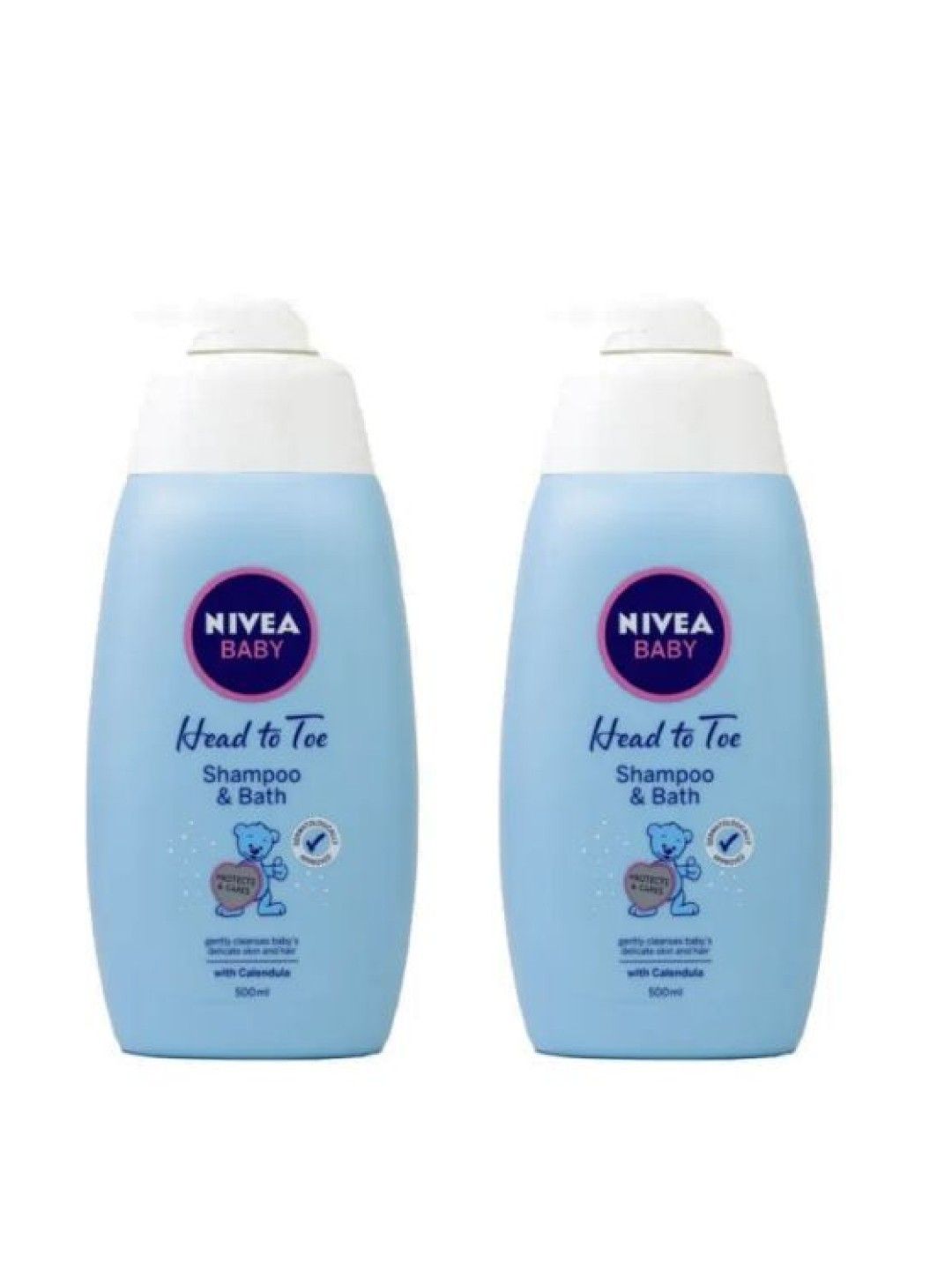 NIVEA Pack of 2 Baby Head-To-Toe Wash with Calendula 500ml