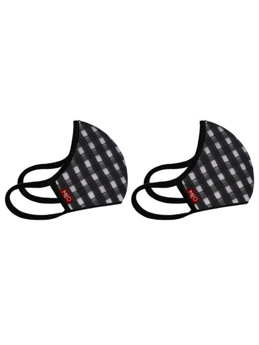 Meo [Buy 1 Take 1] Checker Lite Face Mask (1pc. Medium and 1pc. Large) (No Color- Image 1)