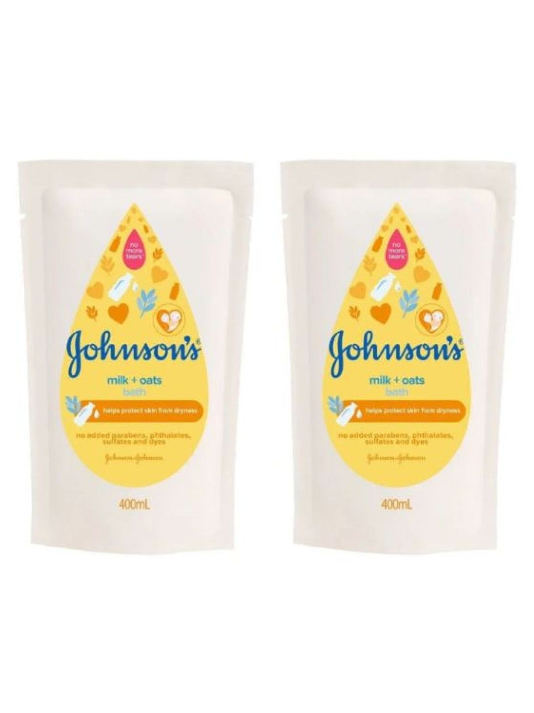 Johnson's [Buy 1 Take 1] Milk+Oats™ Baby Bath Refill (400ml) (No Color- Image 1)