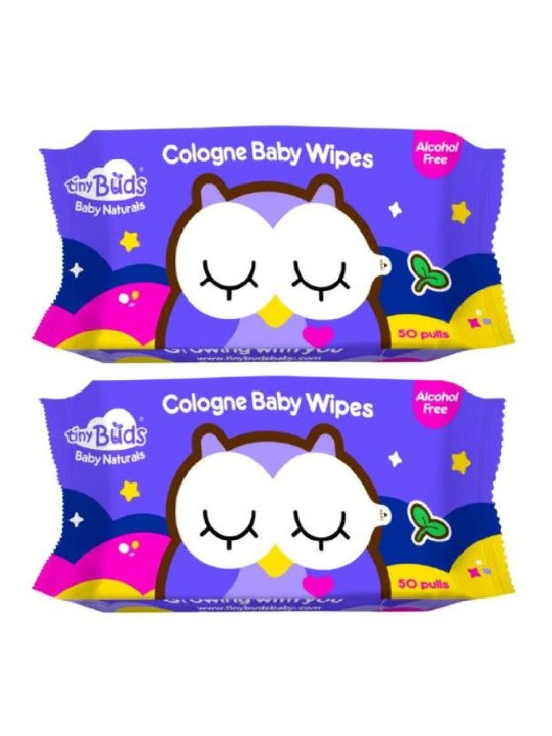 Tiny Buds [Buy 1 take 1] Cologne Baby Wipes (No Color- Image 1)