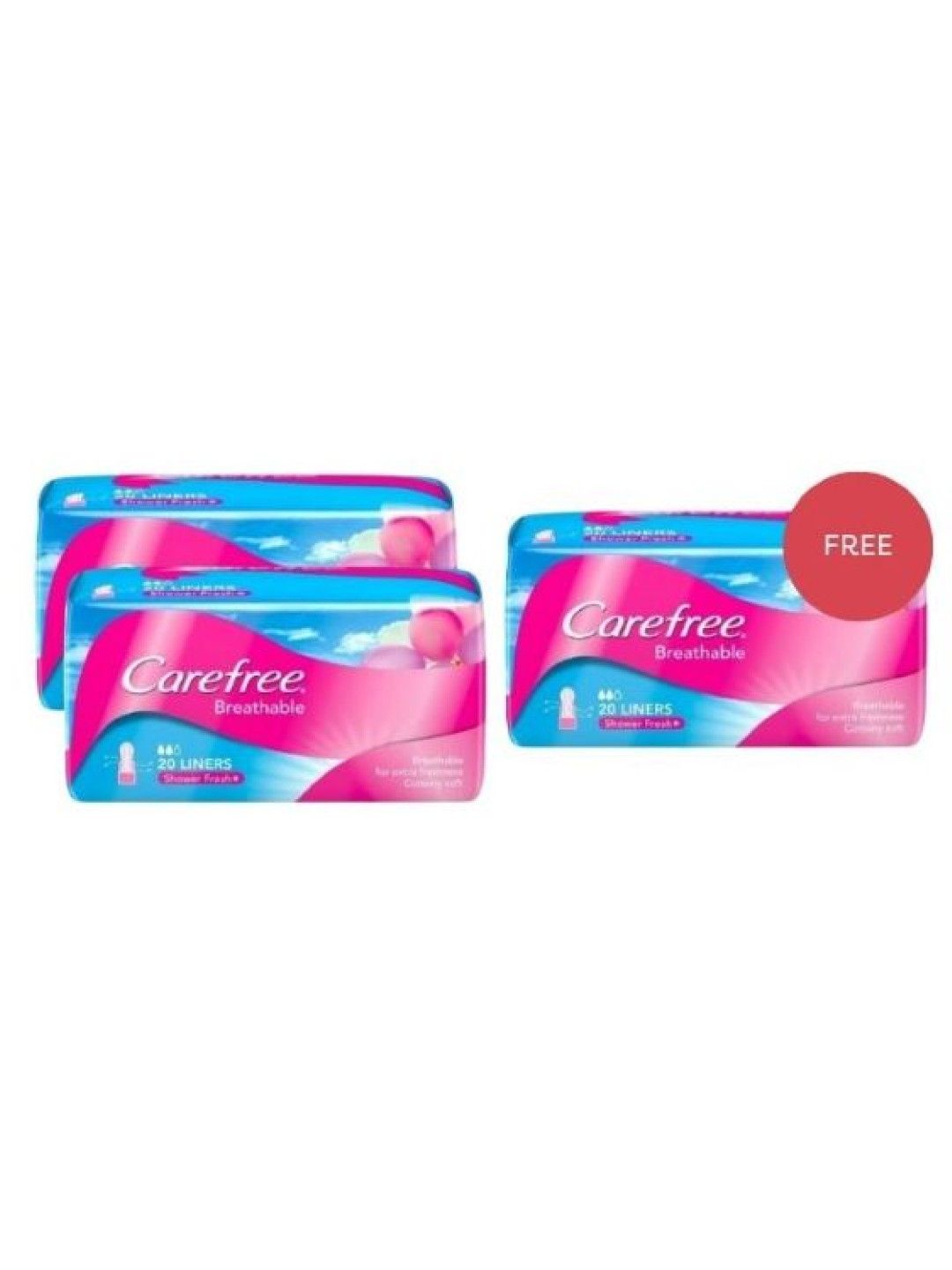 Carefree [Buy 2 Take 1] Breathable Panty Liners (20s)