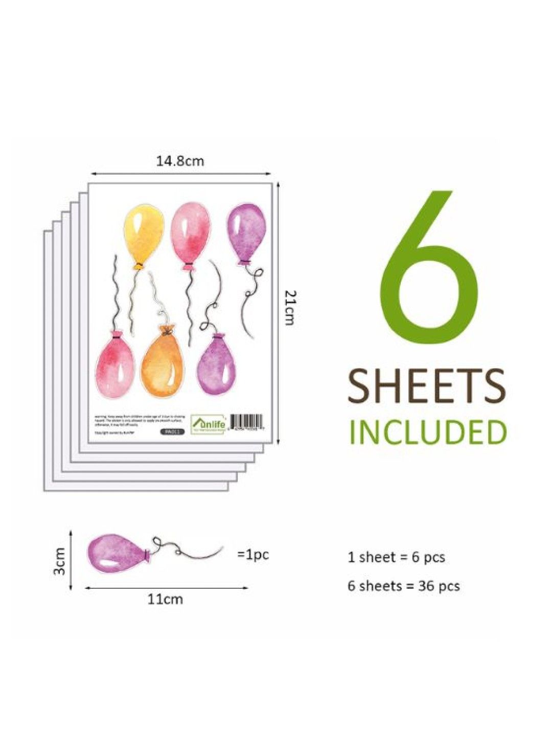 The Nurserie PH Colorful Balloons Wall Decals Nursery Stickers (No Color- Image 1)