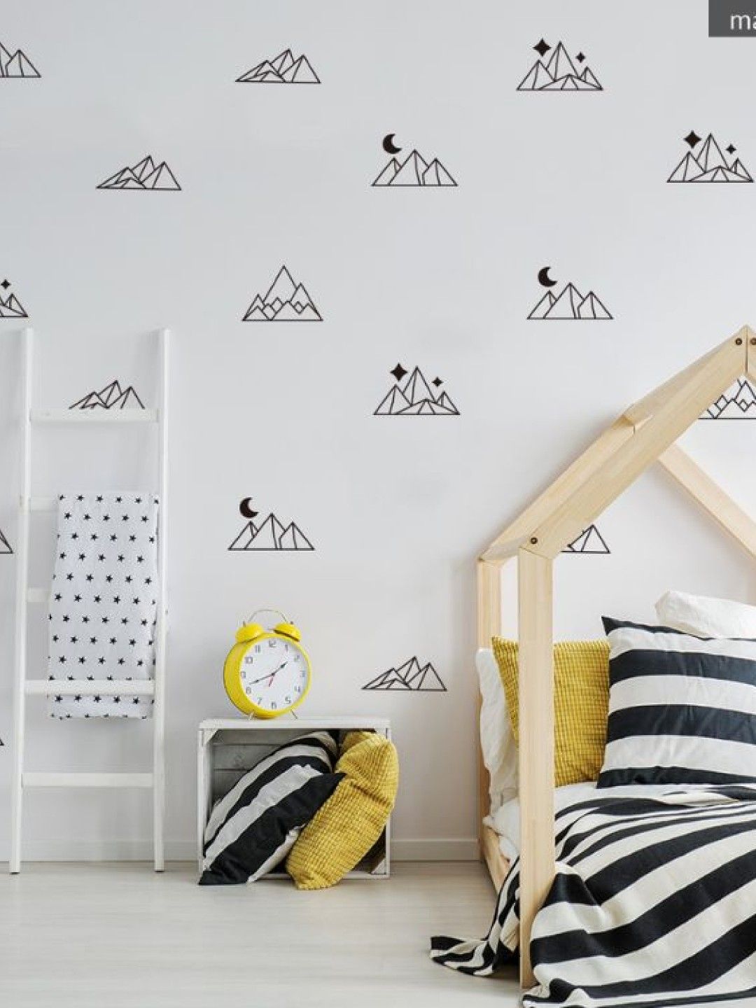 The Nurserie PH Geometric Mountain Wall Decals Nursery Stickers (No Color- Image 2)