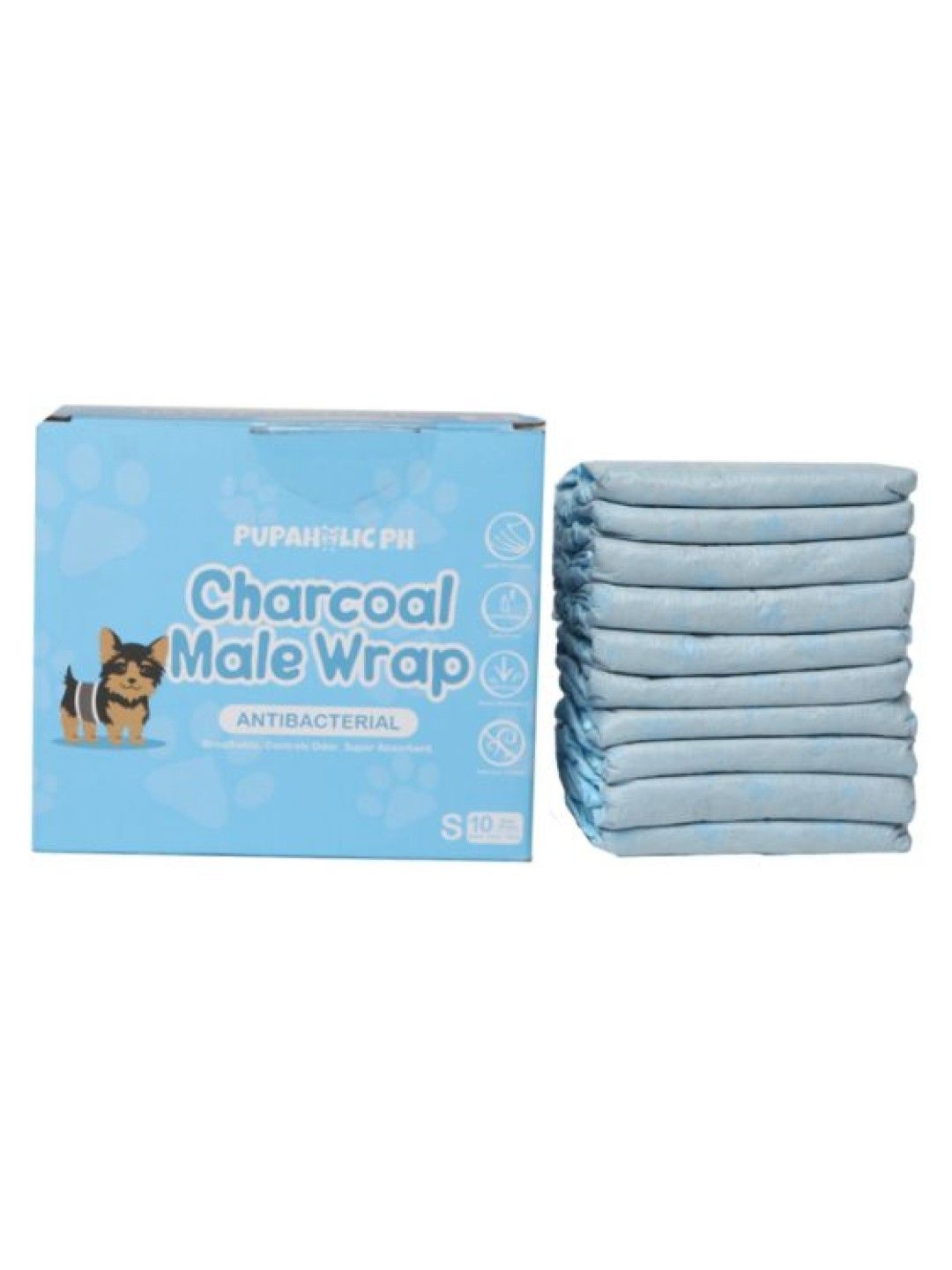 Pupaholic PH 1 Box of Charcoal Male Wrap 10Pcs/Box - Small