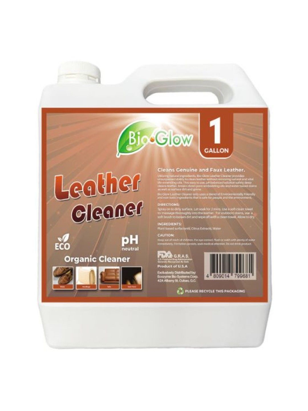 Bio-Glow Leather Cleaner (1 Gallon)