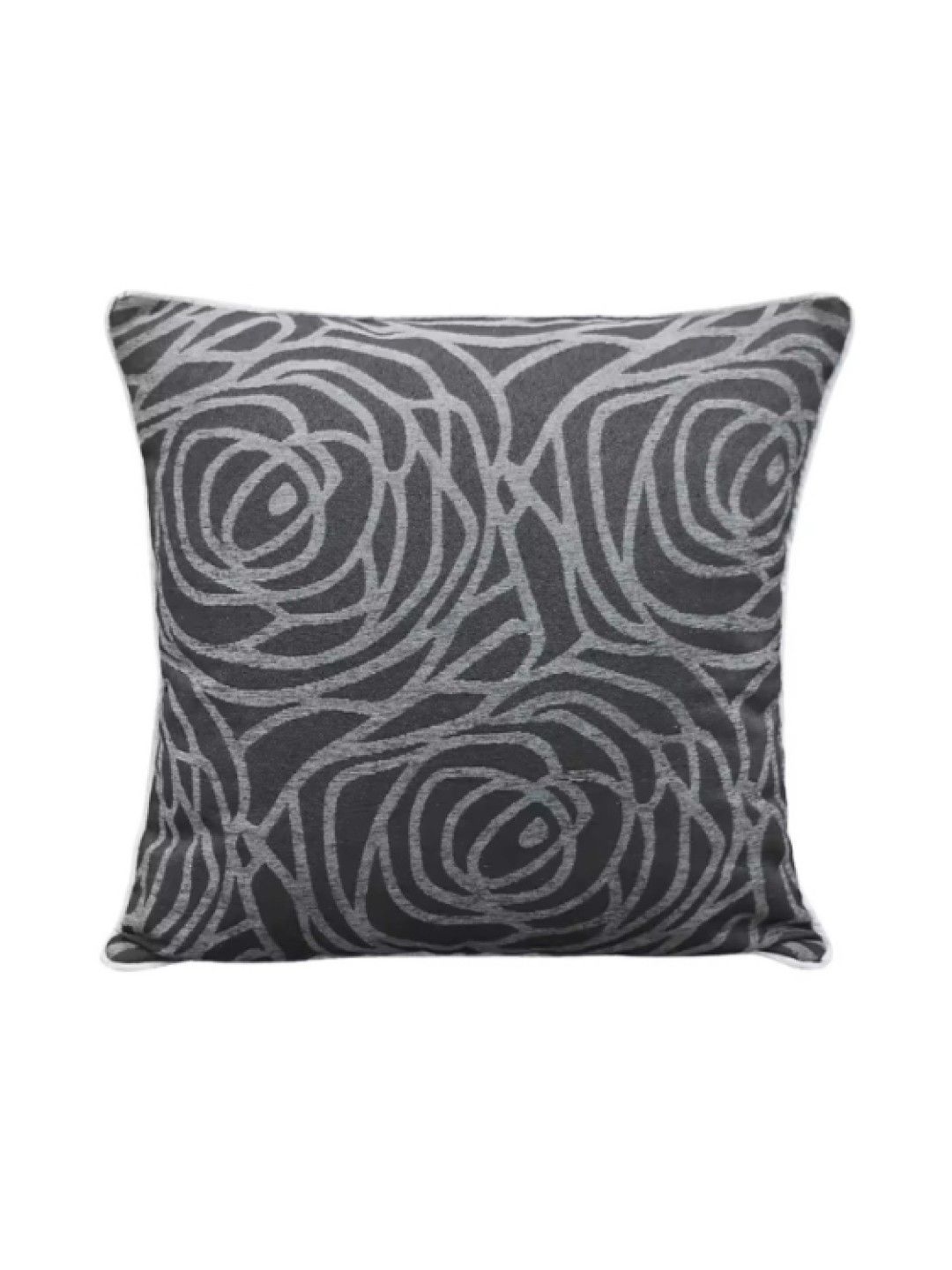 House of Tela 1 Piece Graphic Throw Pillow - Black Rose (No Color- Image 2)