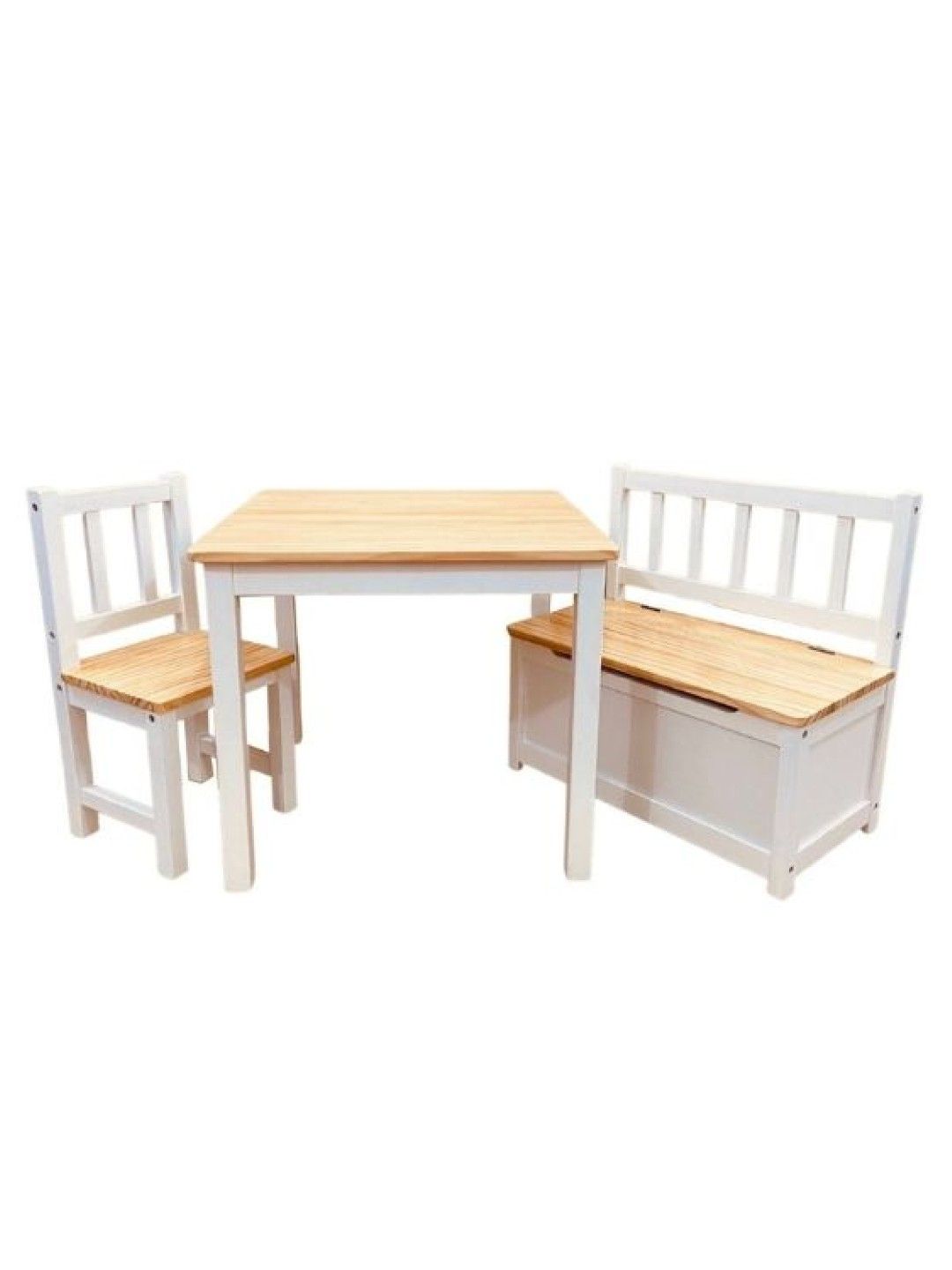 Hamlet Kids Room Bradley Kids Table and Chair set (1 Table + 1 Storage Bench + 1 Chair) (No Color- Image 1)