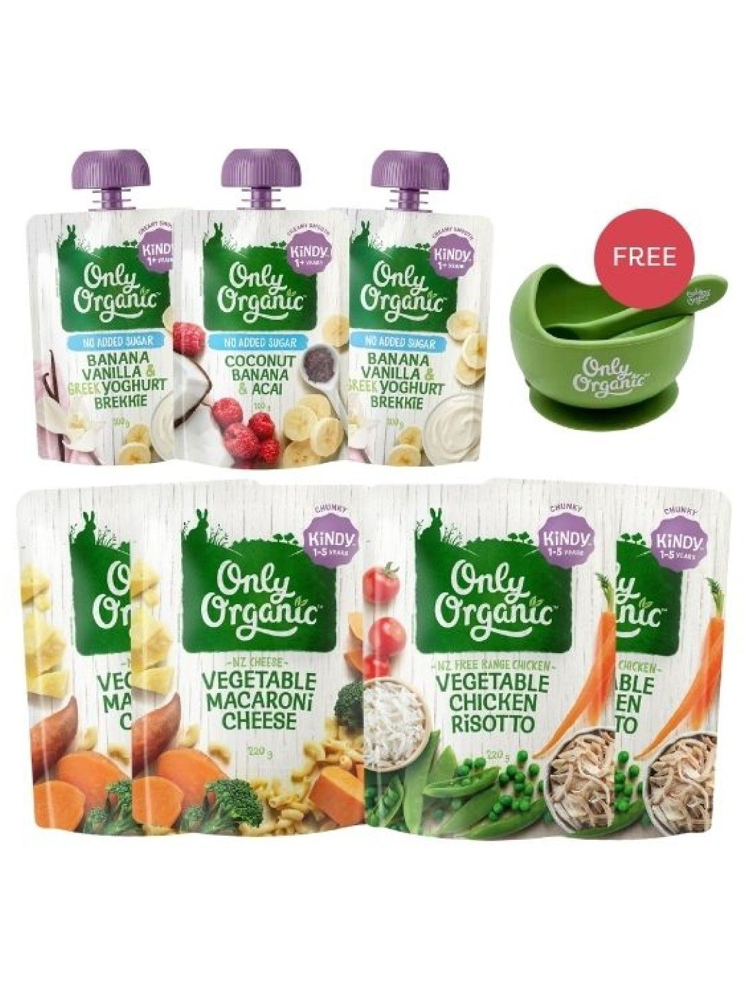 Only Organic Bundle 1 (1+ Years) (No Color- Image 1)
