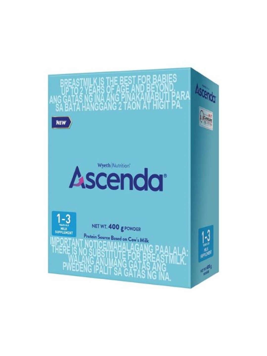 Ascenda 1-3 years old Milk Supplement (400g) (No Color- Image 2)