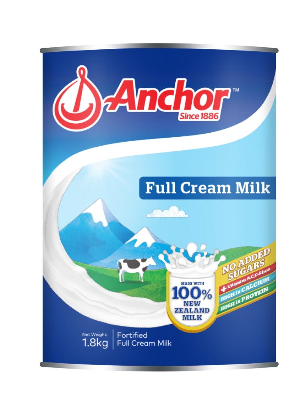 Anchor Anchor Full Cream Milk Powder Plain (1.8kg)