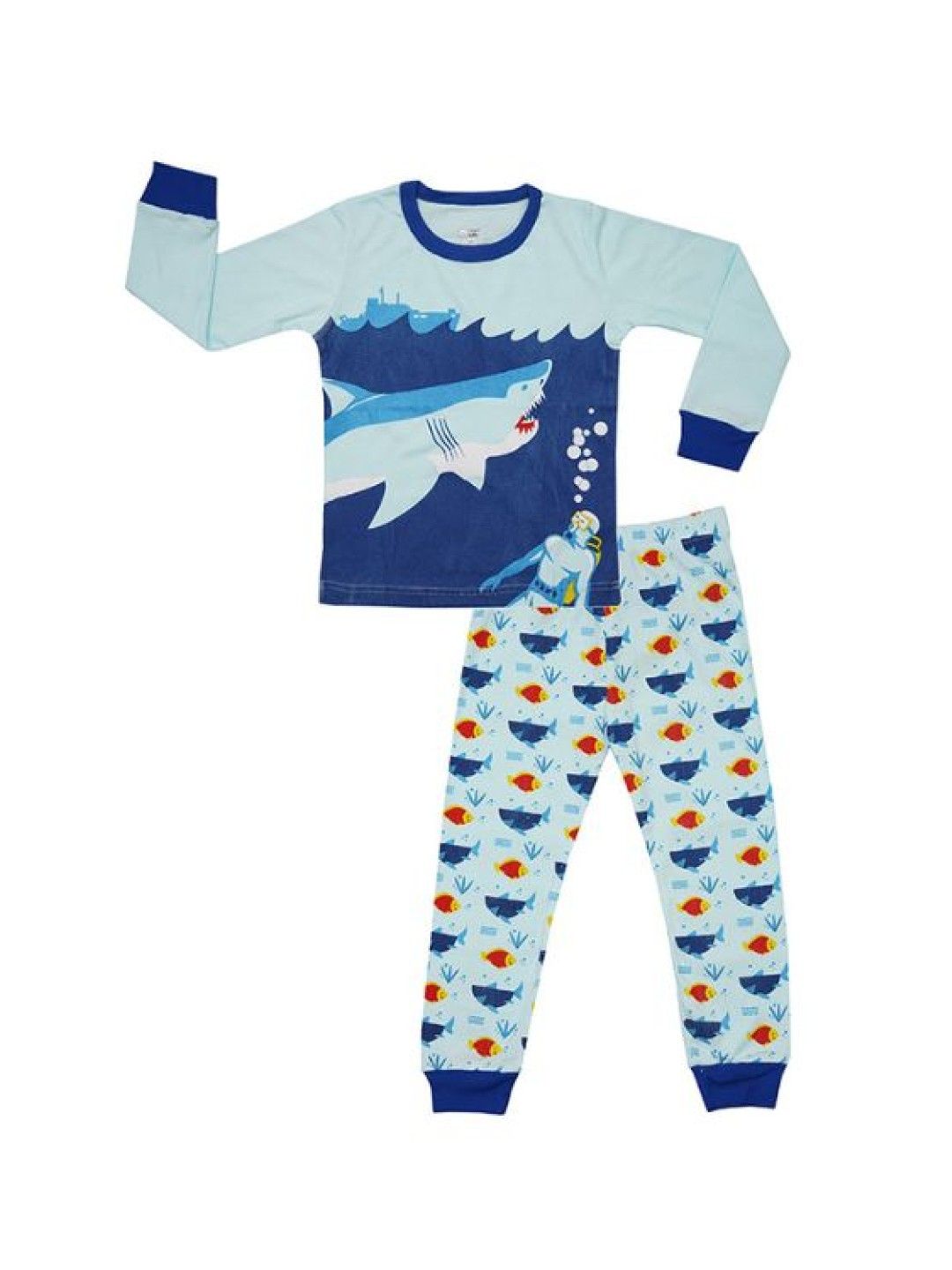 Cottonkind Shark Nap Pajama Set