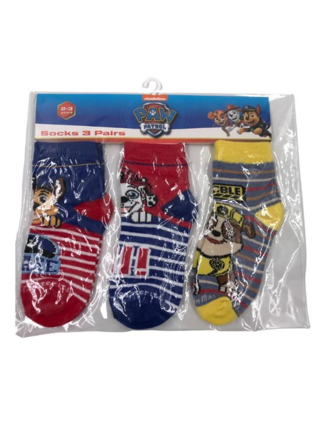 Enfant Paw Patrol Socks - Stripes Red, Blue, Yellow (No Color- Image 2)