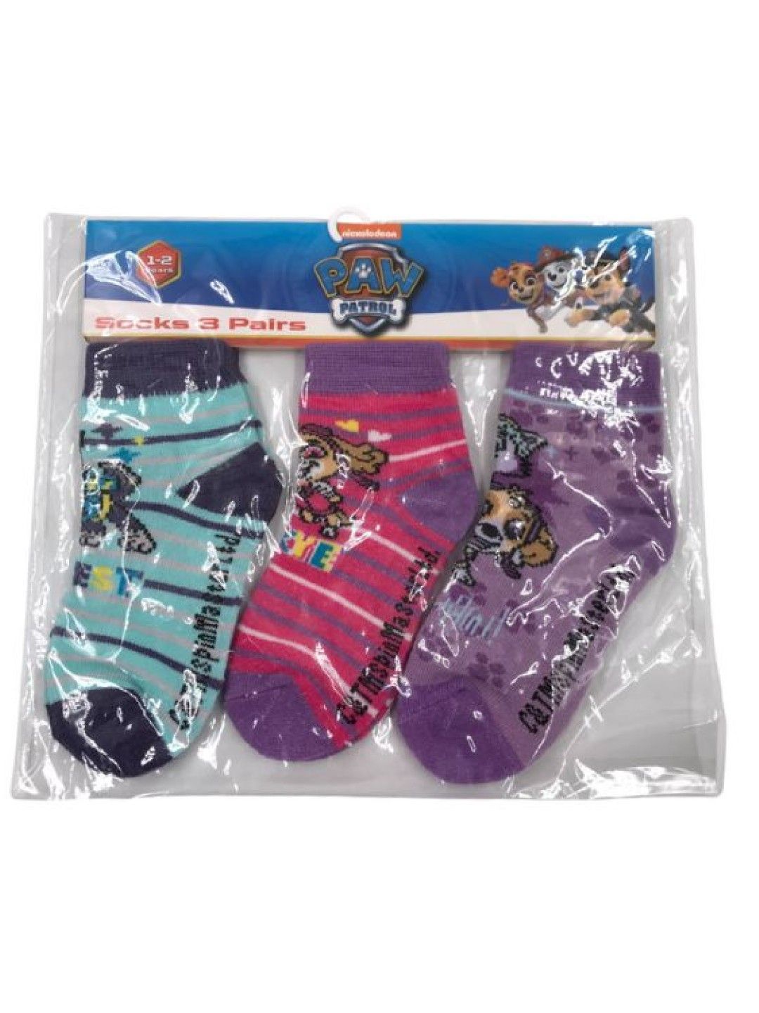 Enfant Paw Patrol Socks- Light Blue, Fuschia, Violet (No Color- Image 2)