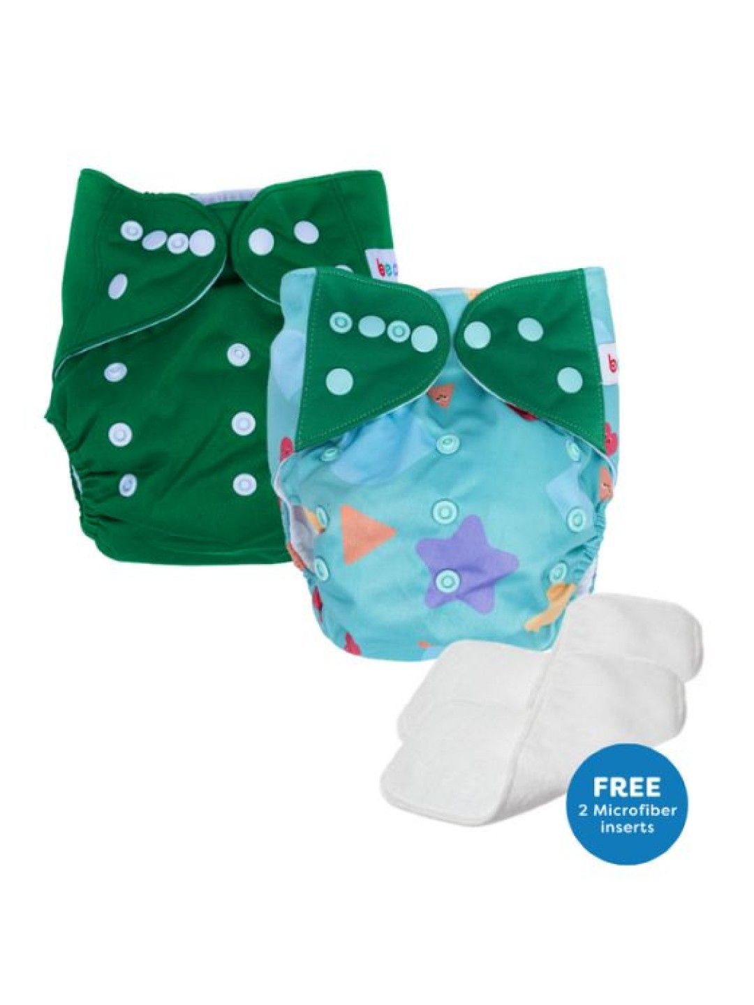 bean fashion Snappies Green Buddies Cloth Diaper Set of 2 (No Color- Image 1)