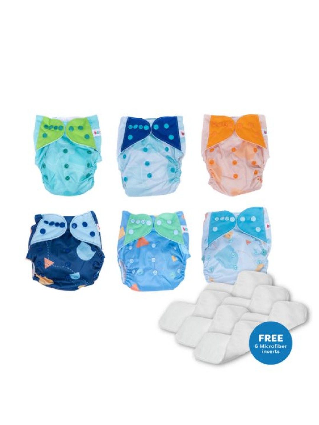 bean fashion Snappies Little Beans Joyful Elements Cloth Diaper Set of 6 (No Color- Image 1)