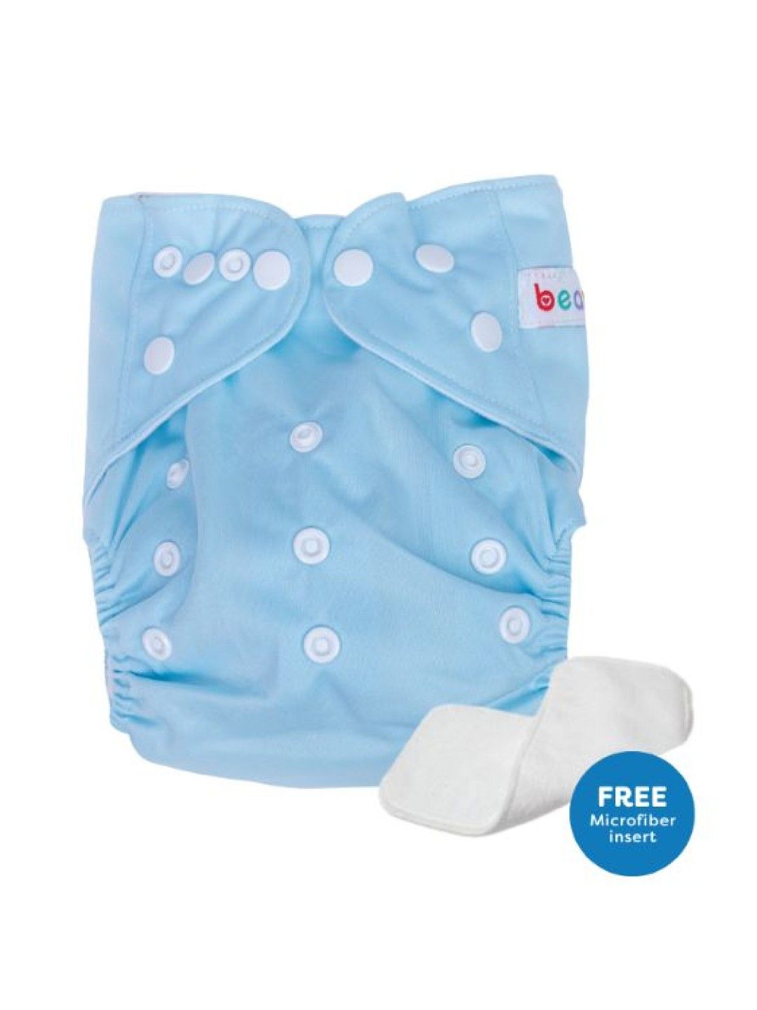 bean fashion Snappies Plain Sky Blue Cloth Diaper (No Color- Image 1)