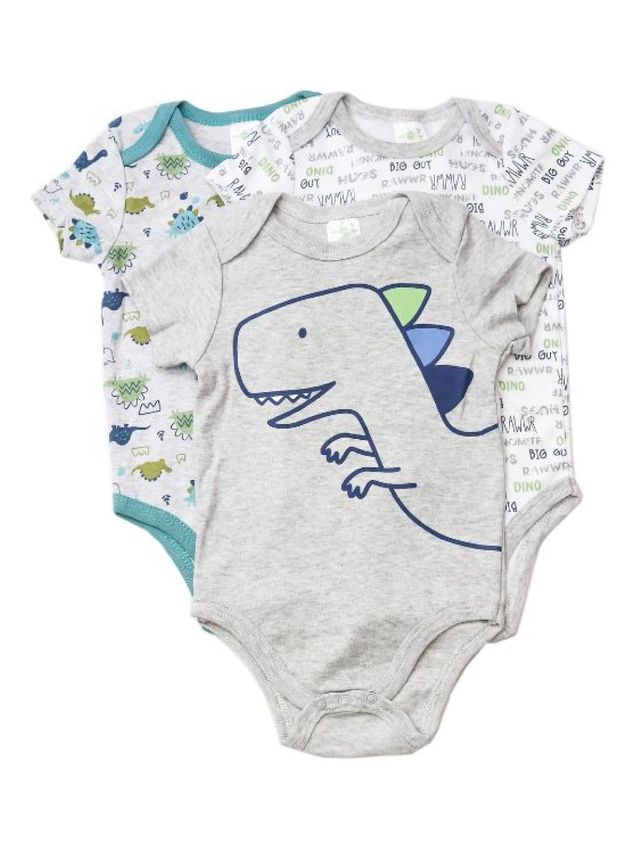 Cottonkind Dinosaur 3-Piece Set Onesie