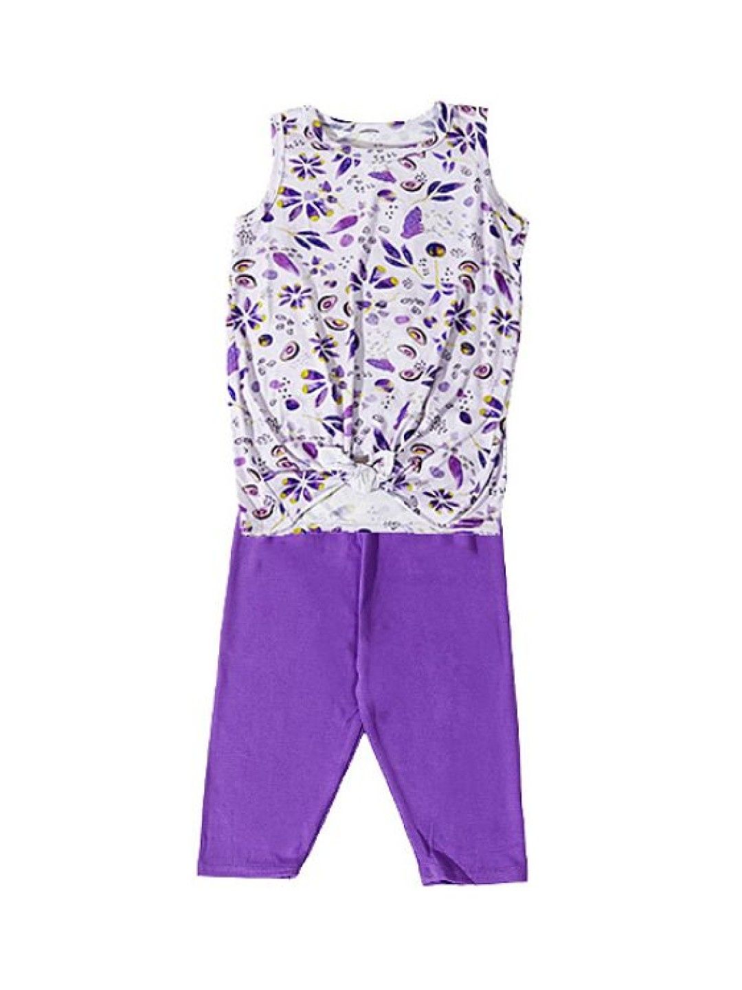 bean fashion Alessa Lanot Playwear Ubecado Sleeveless with Plain Capri Leggings (Multicolor- Image 2)