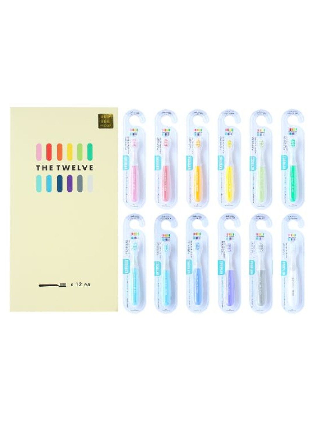 The Twelve Toddler Toothbrush (1-3 years old) - 12pcs. (Pastel- Image 2)