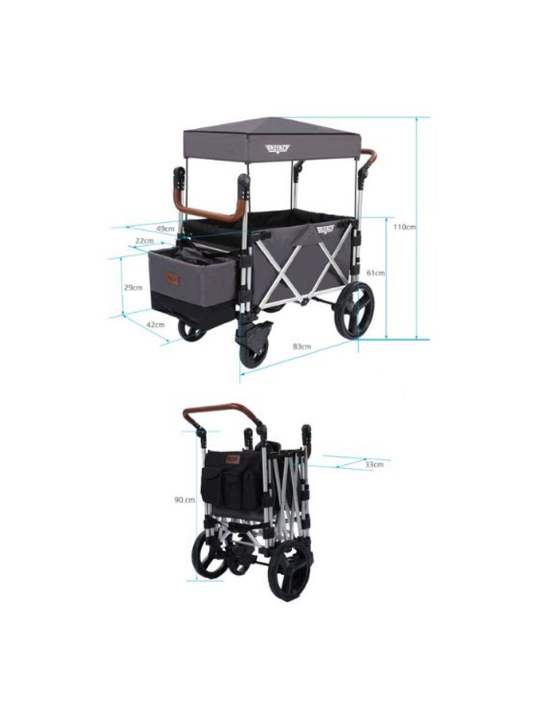 KEENZ 7S 1.0 Stroller Wagon (Black- Image 2)