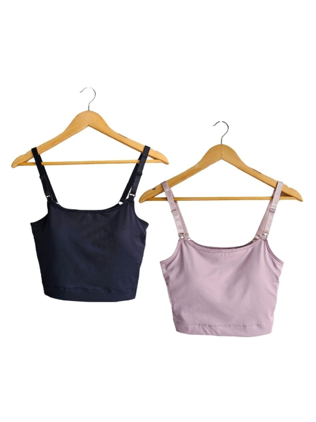 Elation Nursing and Hands-free Pumping Cami Set of 2 (Black and Blush) (No Color- Image 1)