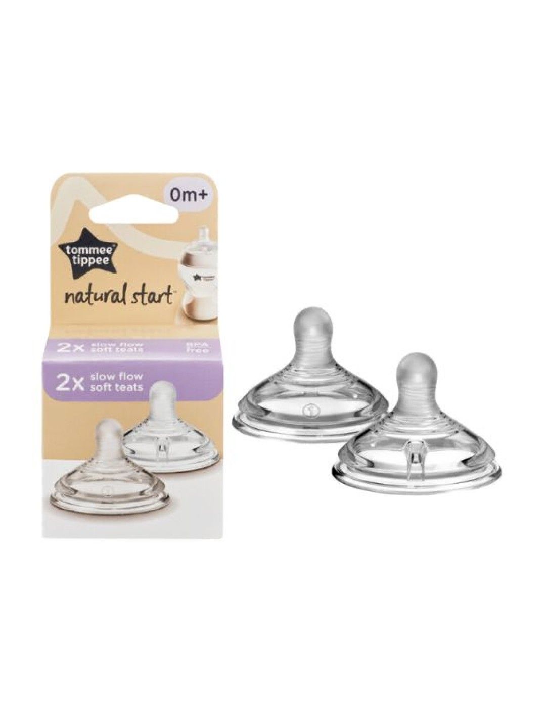 Tommee Tippee Natural Start Baby Bottle Nipple - Slow Flow (0-3 months) (No Color- Image 1)