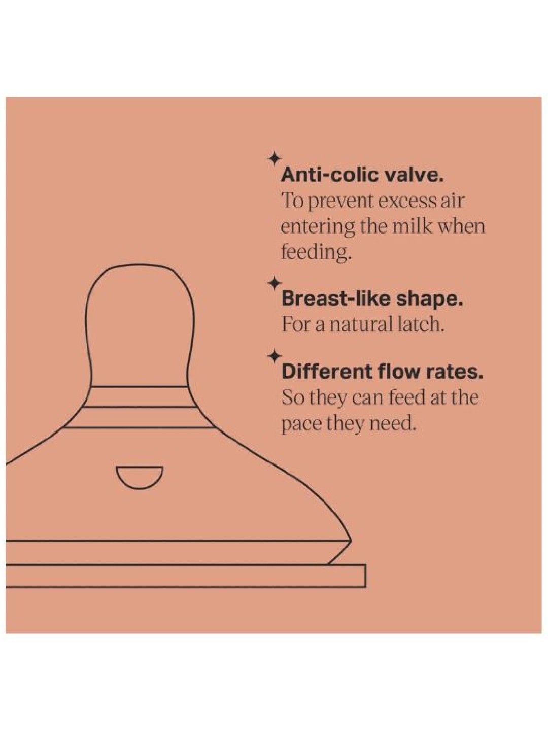 Tommee Tippee Natural Start Baby Bottle Nipple - Slow Flow (0-3 months) (No Color- Image 3)