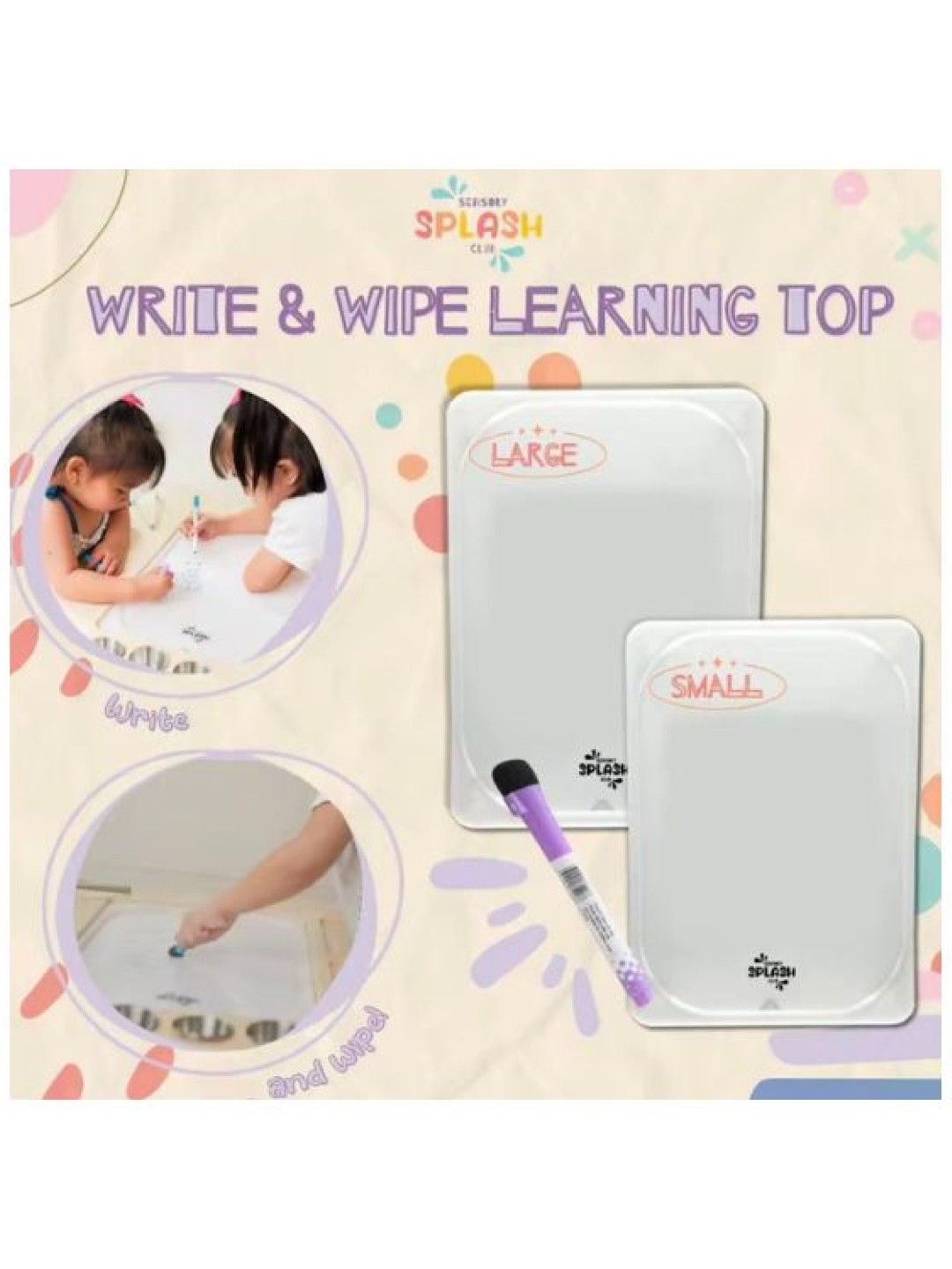 Sensory Splash Club Write & Wipe Sensory Learning Board