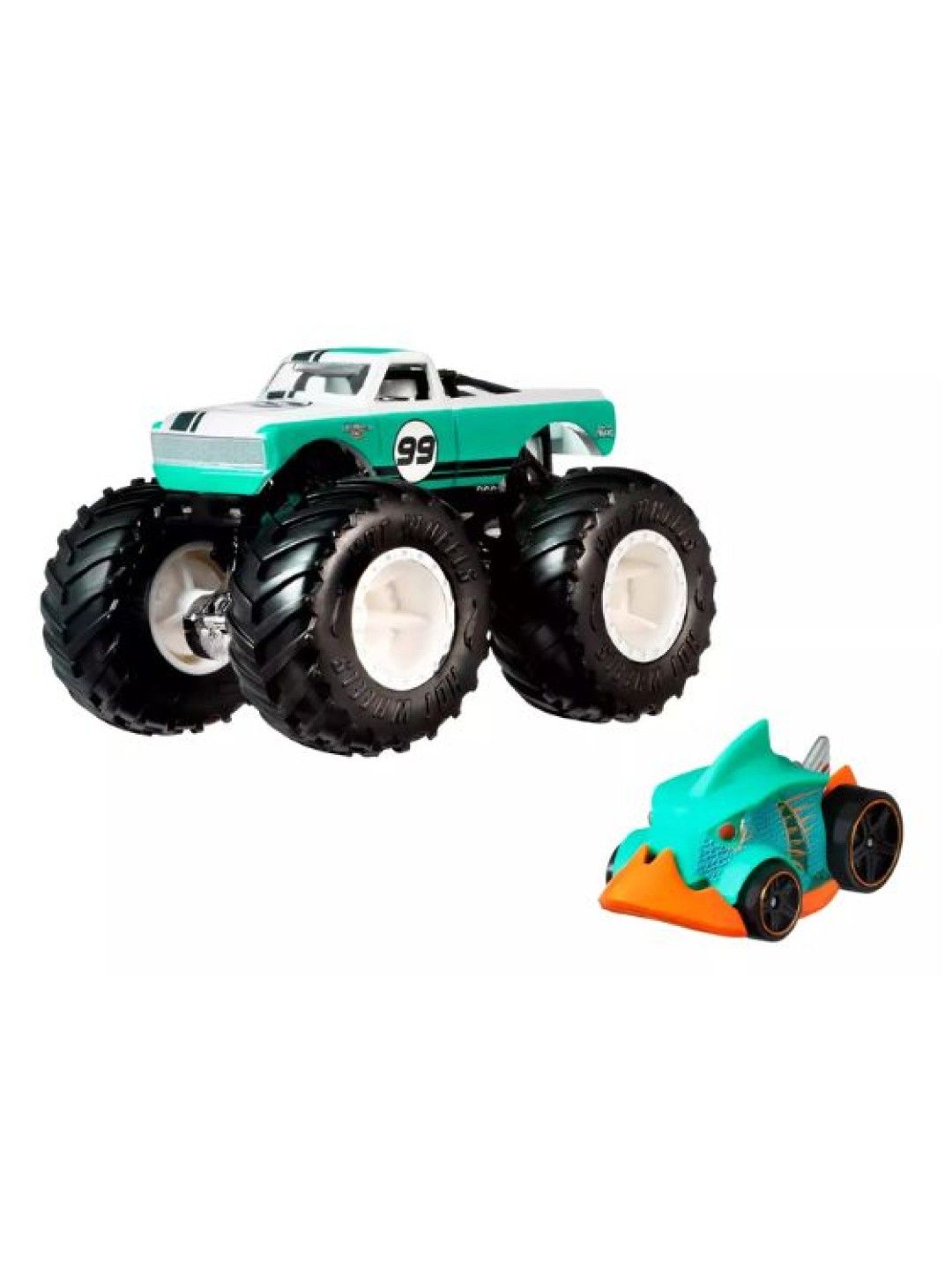 Hot Wheels Monster Trucks 1:64 Truck & Car - Pure Muscle Combo Pack (No Color- Image 1)