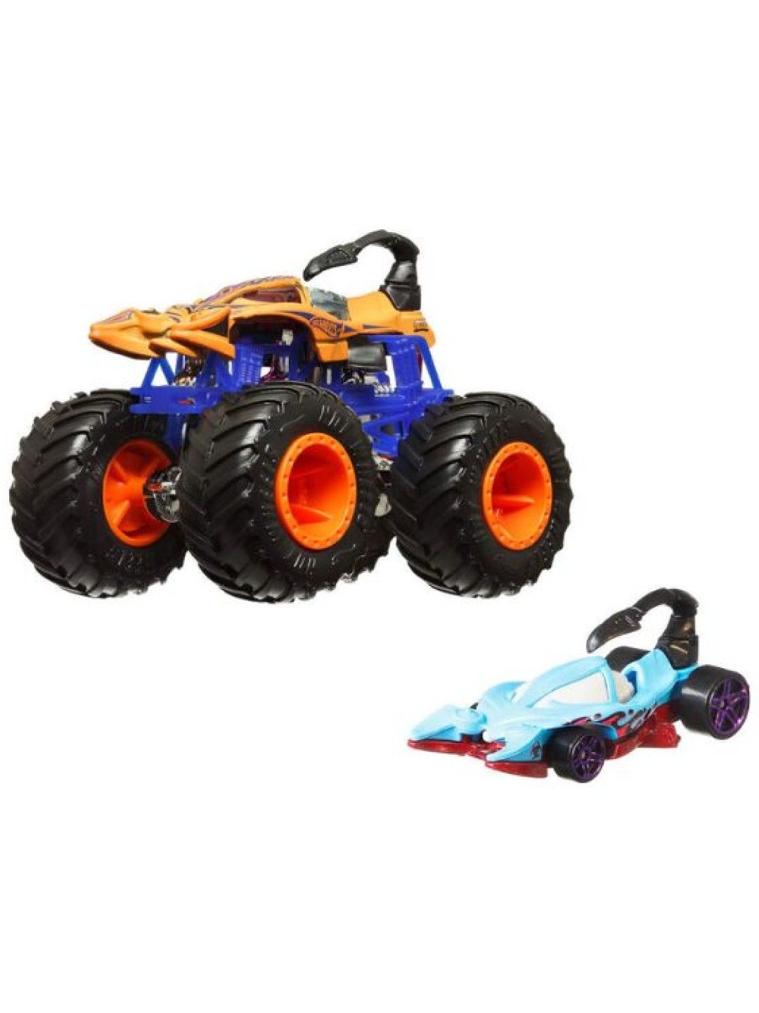 Hot Wheels Monster Trucks 1:64 Truck & Car - Scorpedo Combo Pack (No Color- Image 1)