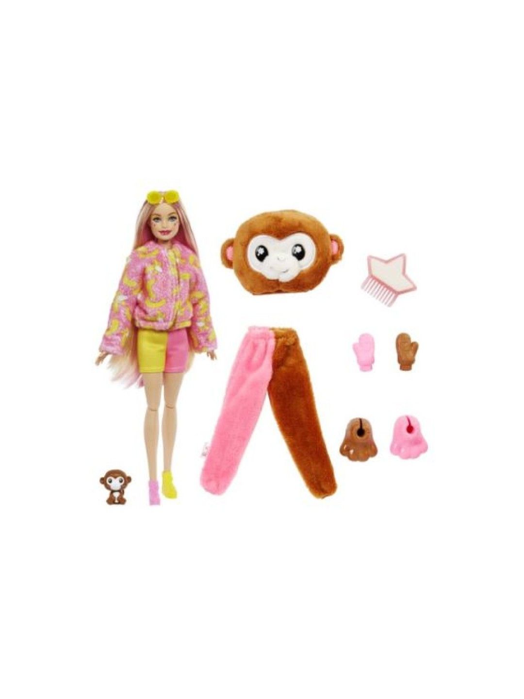 Barbie Cutie Reveal Doll And Accessories Jungle Series Monkey (No Color- Image 2)