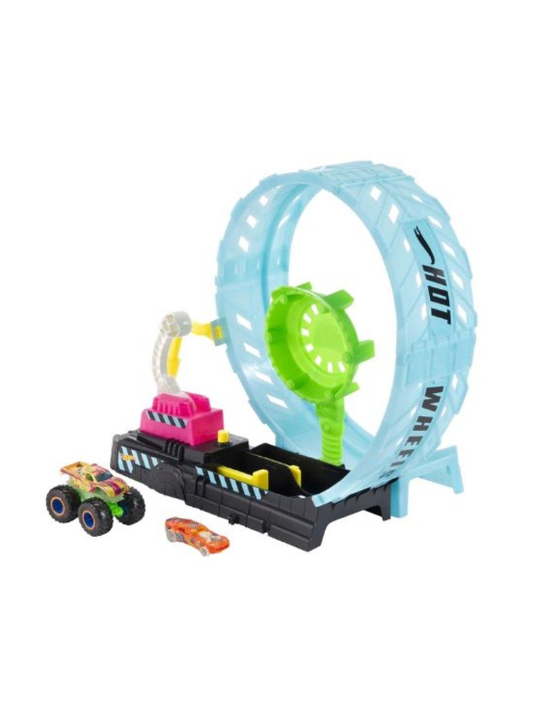 Hot Wheels Monster Trucks Glow In the Dark Epic Loop Challenge Playset With 2 Vehicles (No Color- Image 1)