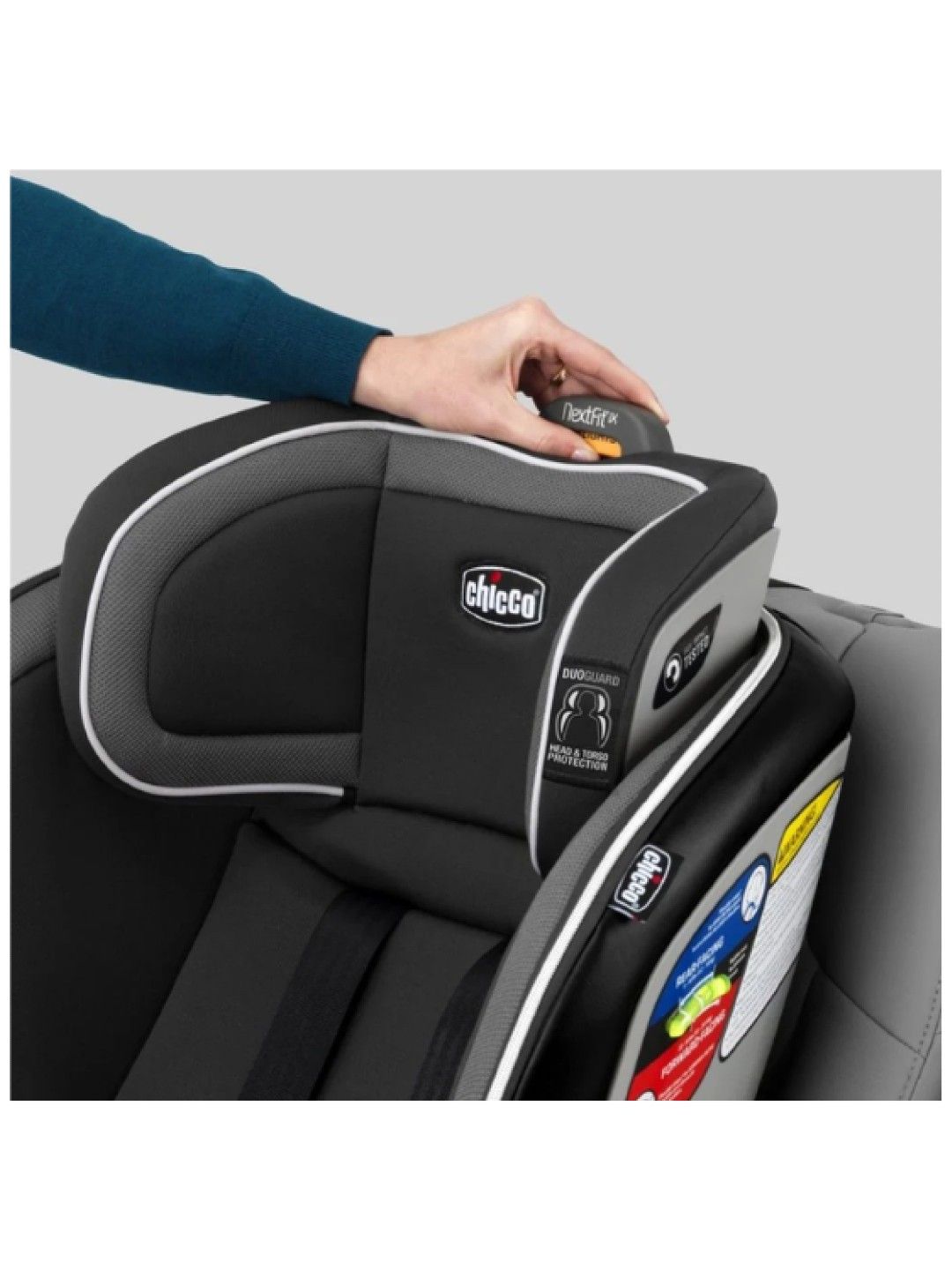 Chicco NextFit Zip Convertible Car Seat - Carbon (No Color- Image 3)