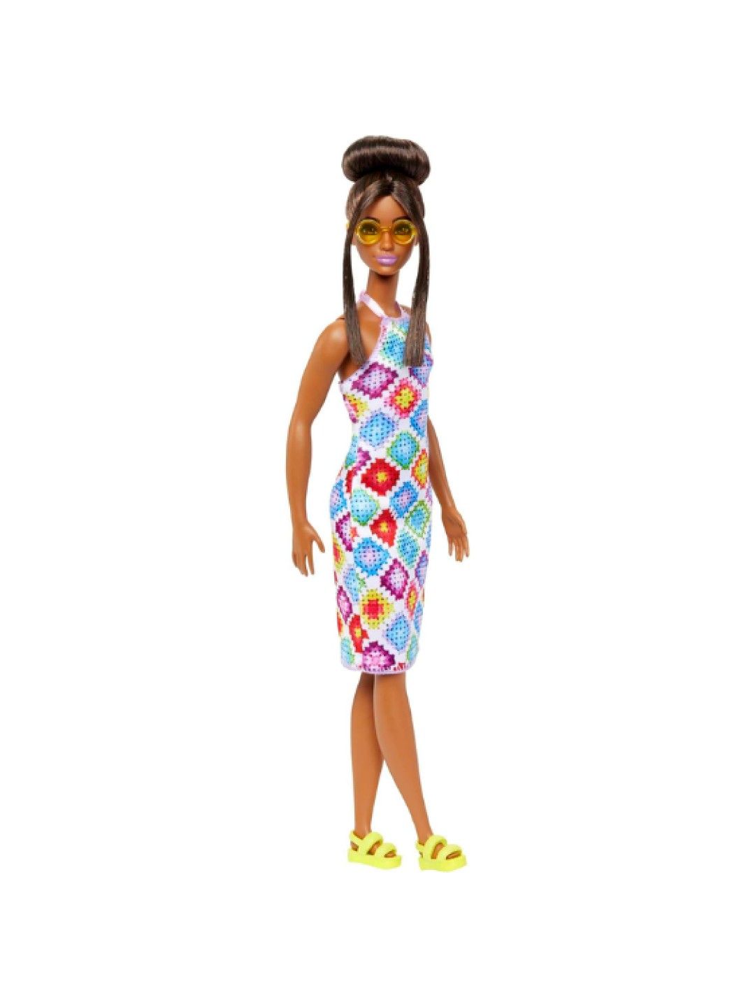 Barbie Fashionistas Doll #210 with Brunette Hair in Bun (No Color- Image 1)