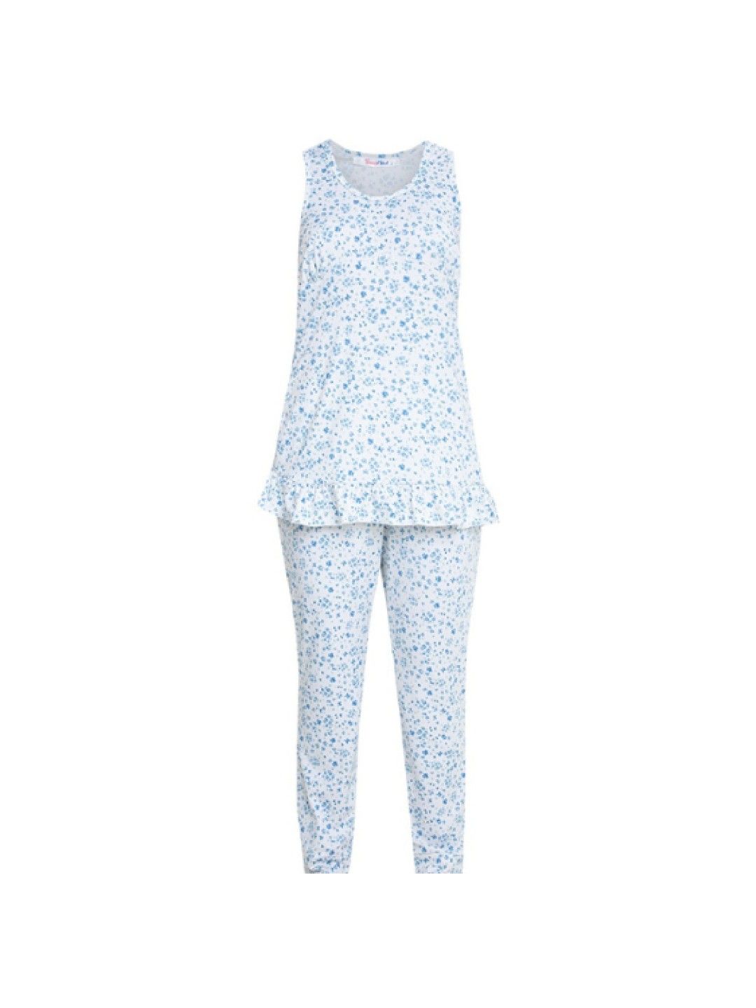 SleepyHead Kate Racerback Pajama Pants Set (White- Image 3)