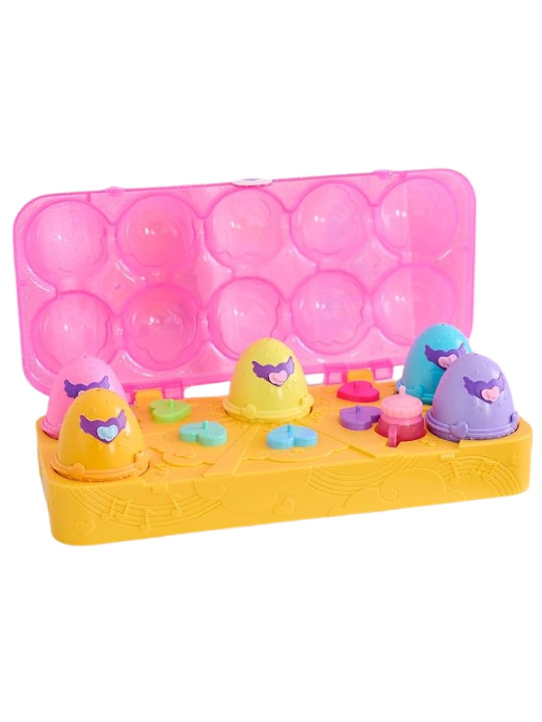 Hatchimals Alive, Pink & Yellow Egg Carton Toy with 6 Mini Figures