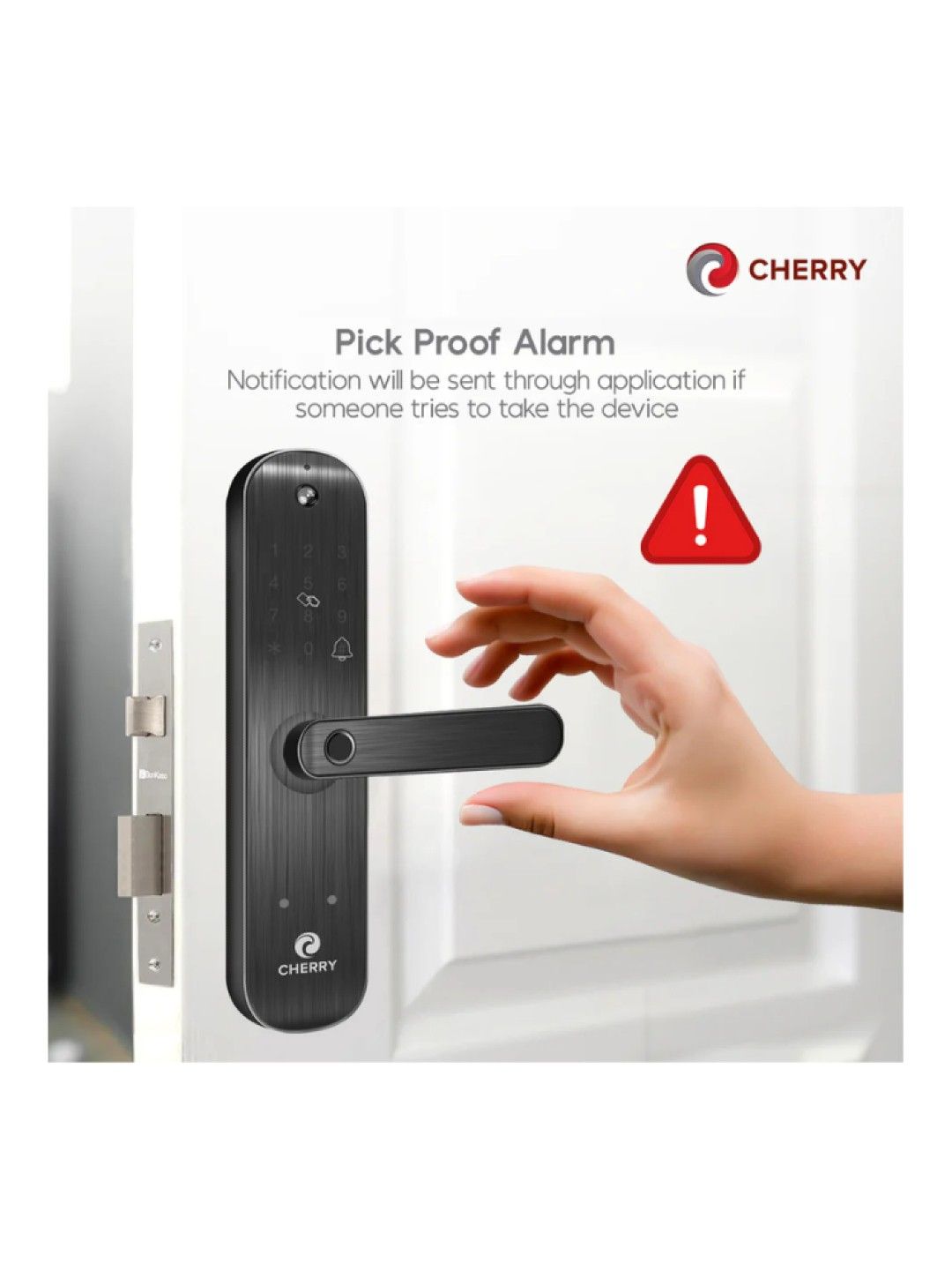 Cherry 6-in-1 Smart Door Entrance Lock (No Color- Image 4)