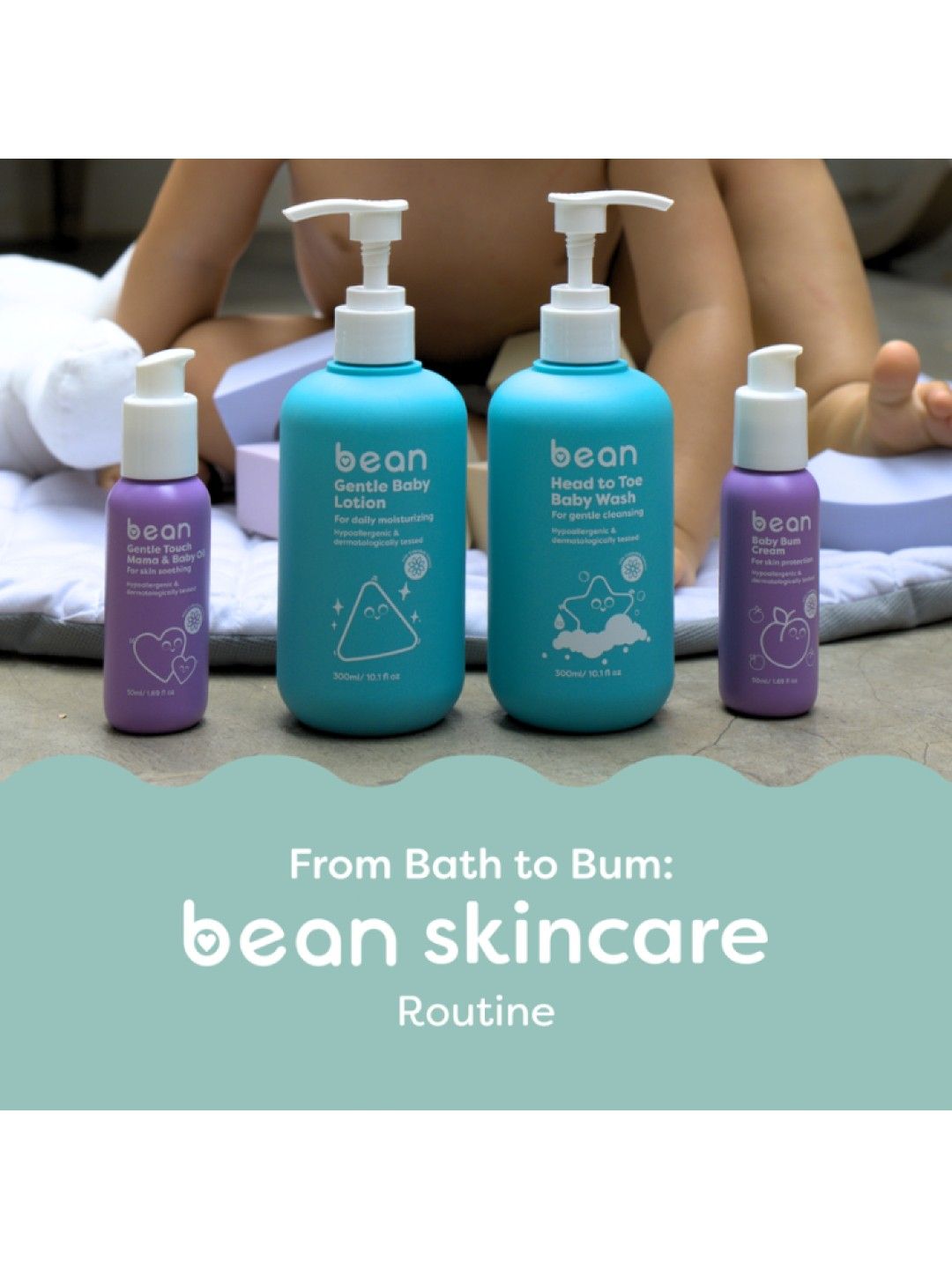 bean Clean & Cozy Set - Head to Toe Wash, and Baby Lotion (No Color- Image 4)