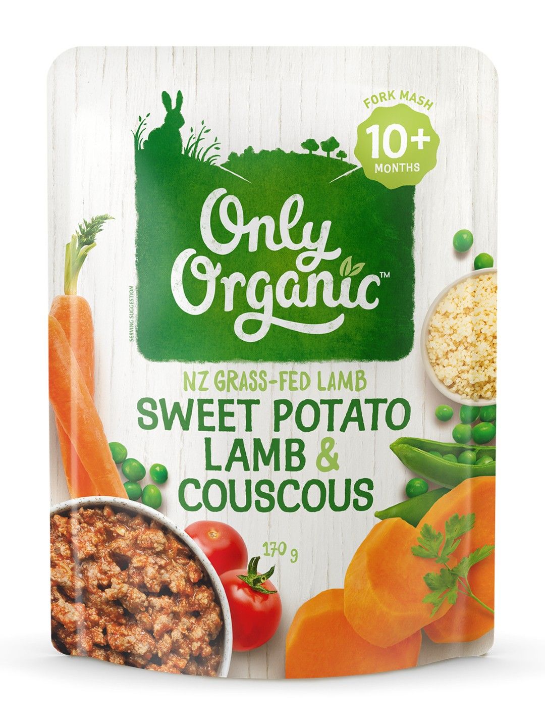 Only Organic Sweet Potato Lamb & Couscous (170g)