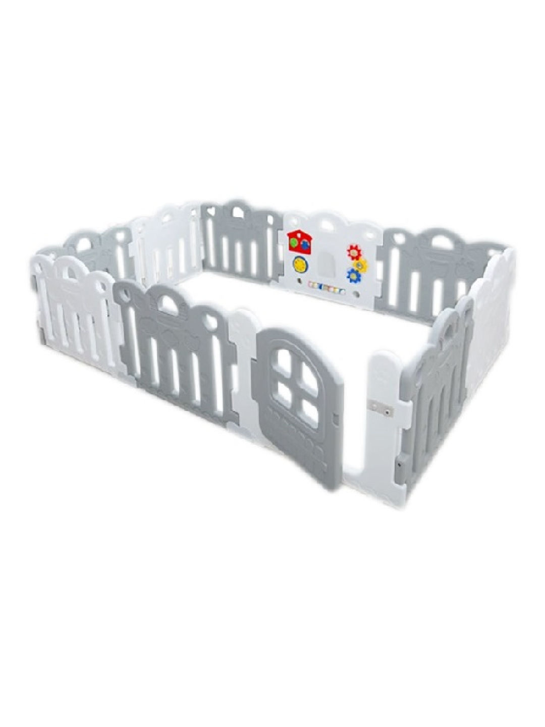 Haenim 10 Panel Petite Baby Room (with fitted Mat) (Grey- Image 1)